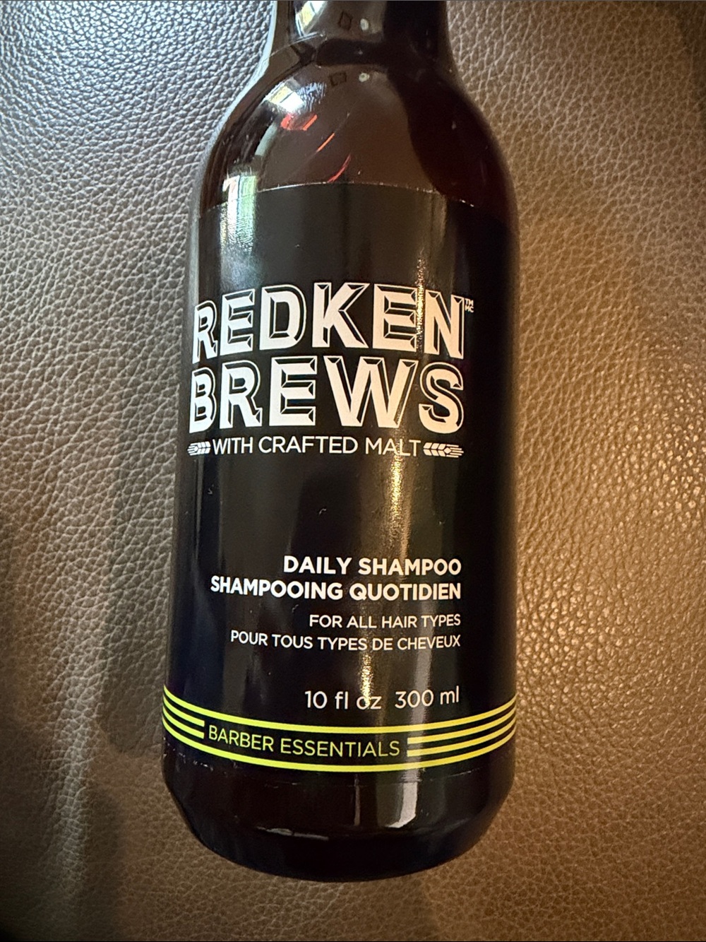 Redken Brews Daily Shampoo Bottle - Black with Yellow Accents